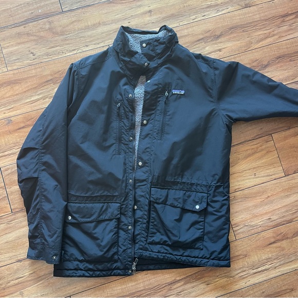 Patagonia isthmus parka Men’s Size Large Black Jacket - Picture 2 of 13